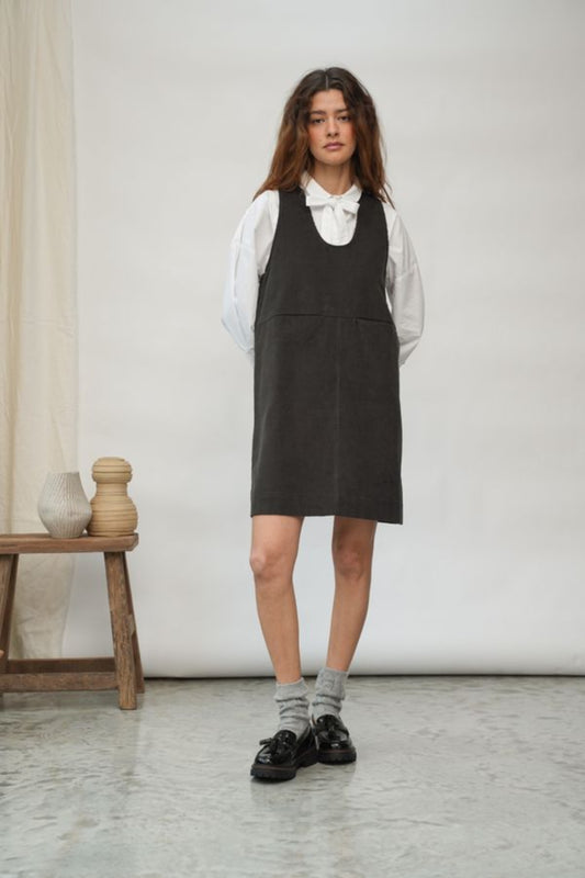 Willow Organic Cotton Jumper | Charcoal Corduroy