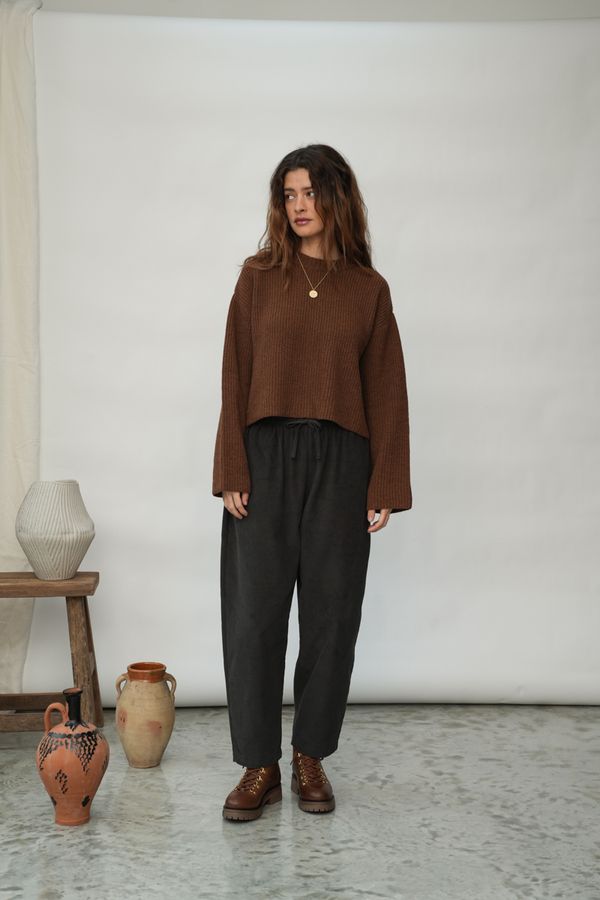 Leo Recycled Wool Sweater | Tan Marl