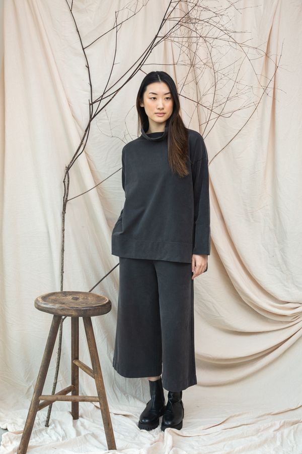 Glenn Organic Cotton Sweatshirt | Charcoal Felpe