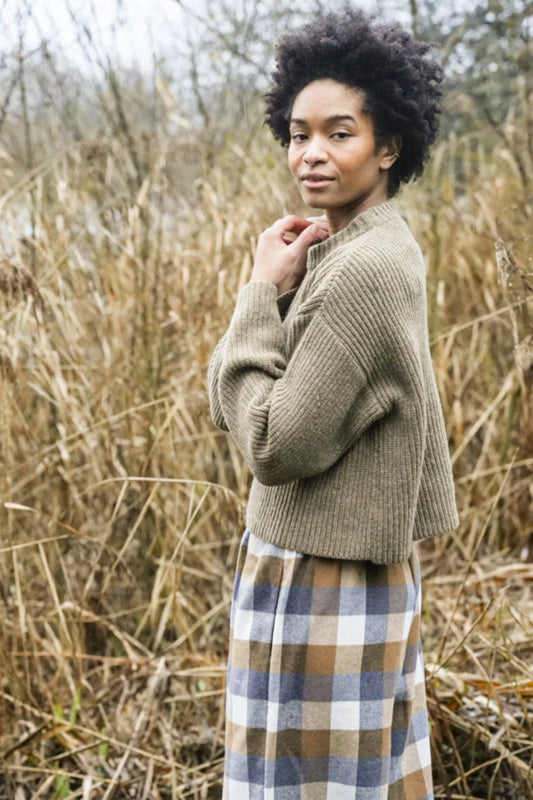 Leo Recycled Wool Knit Sweater | Taupe Marl