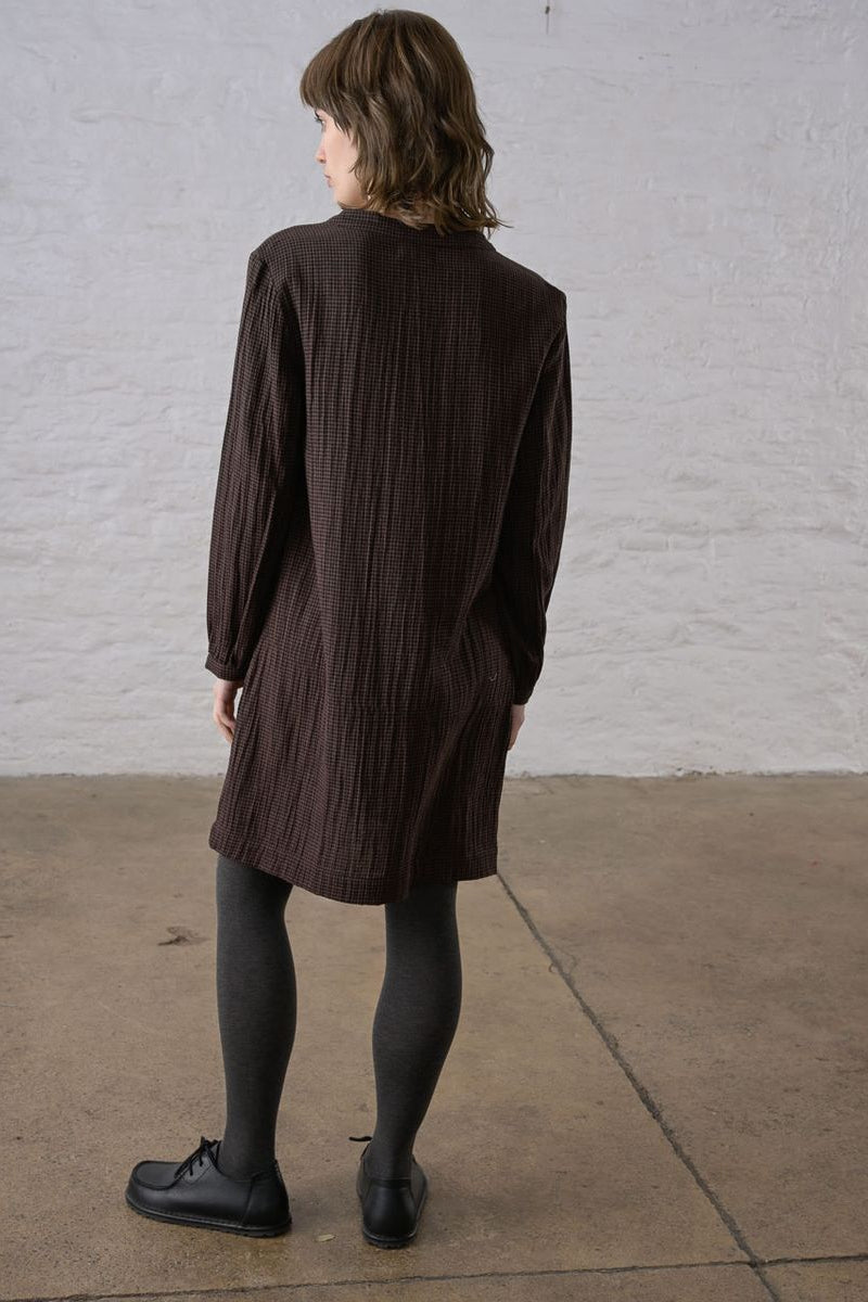 Long sleeve Wren Dress | Cocoa Check