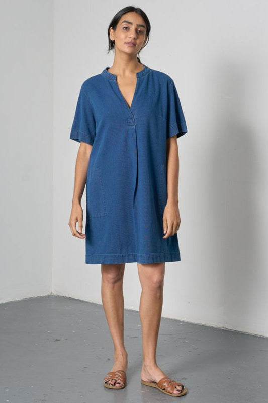 Wren Dress | Textured Denim