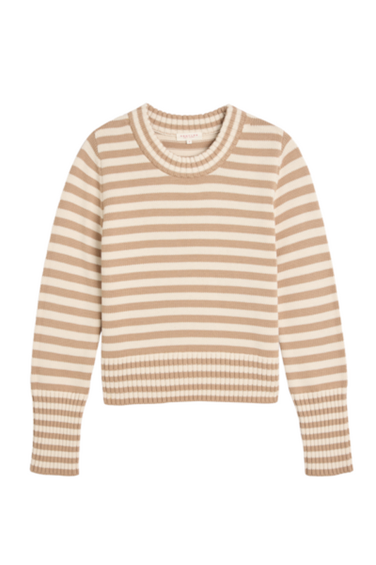 Micha Cotton Sweater | Cashew Stripe