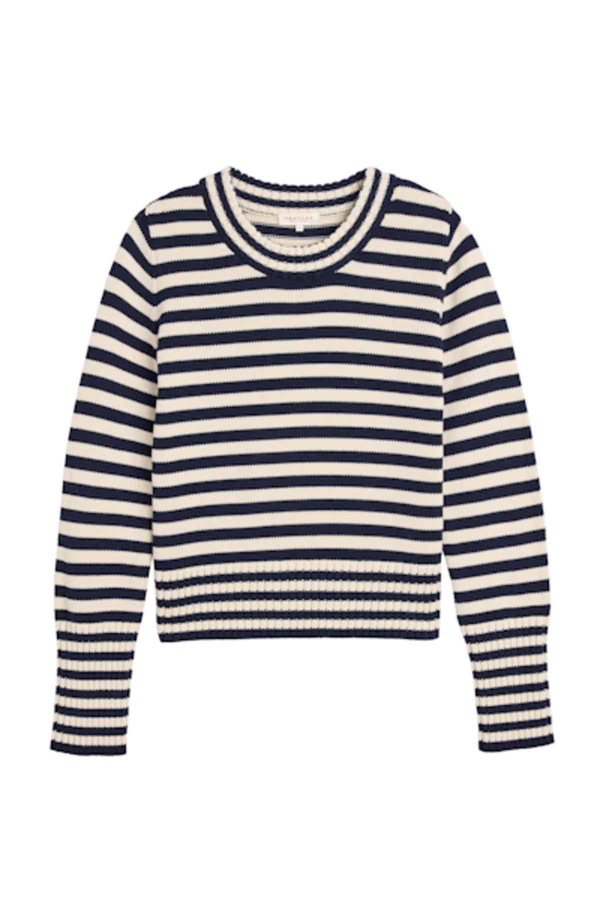 Micha Cotton Sweater | Navy Stripe