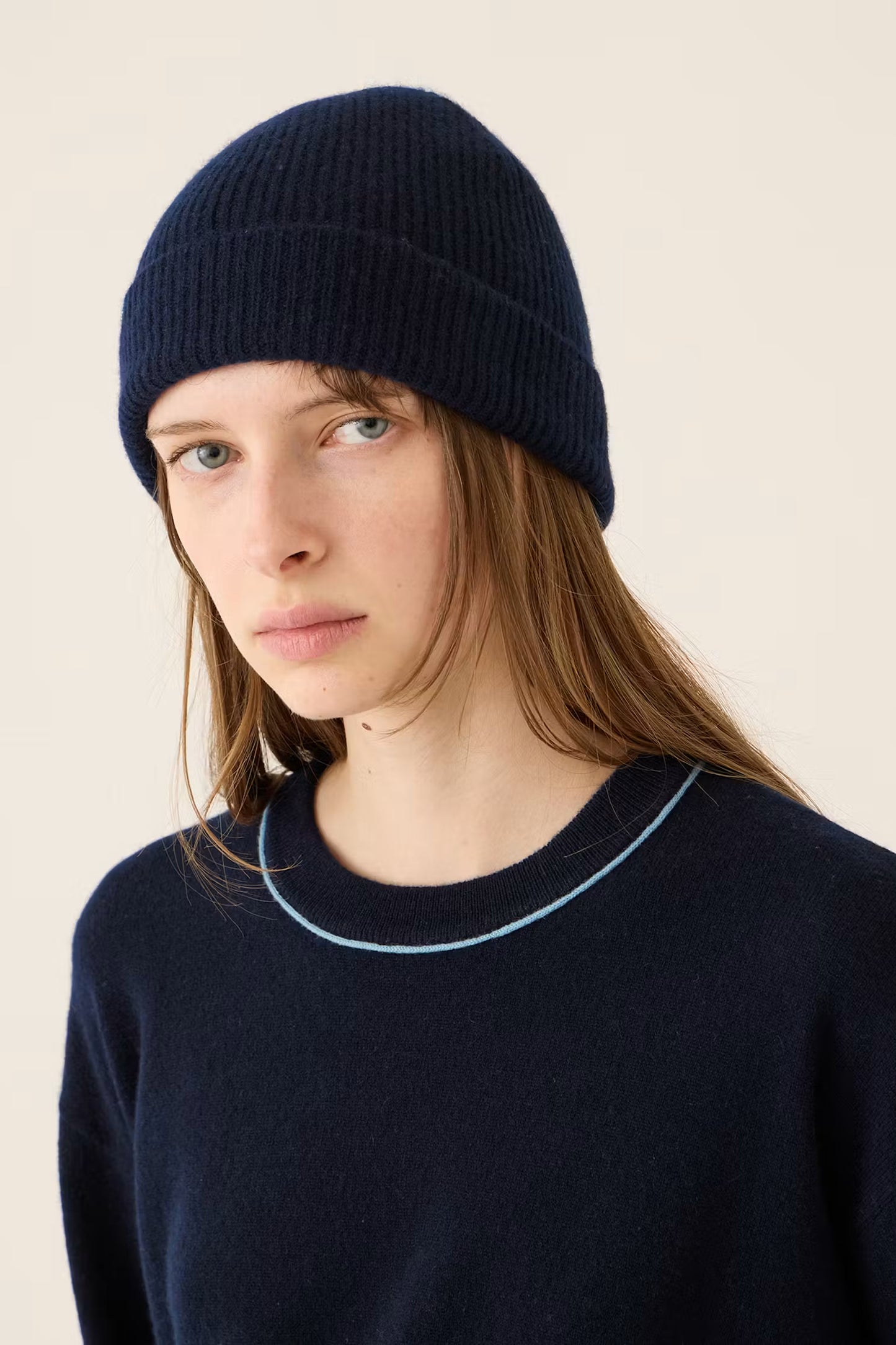 Ryan Cashmere Beanie | Dark Navy