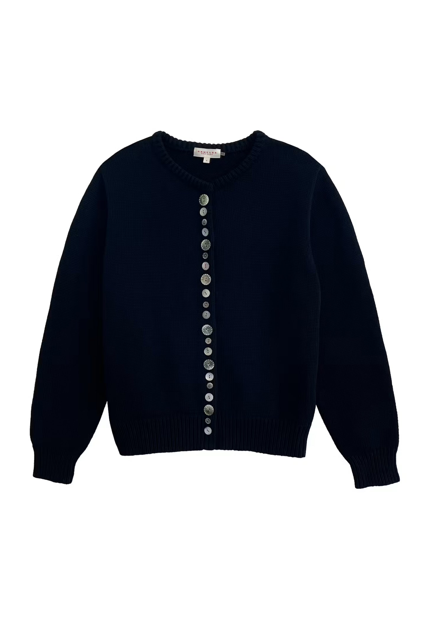 Soleil Cotton Cardigan | Black Abalone