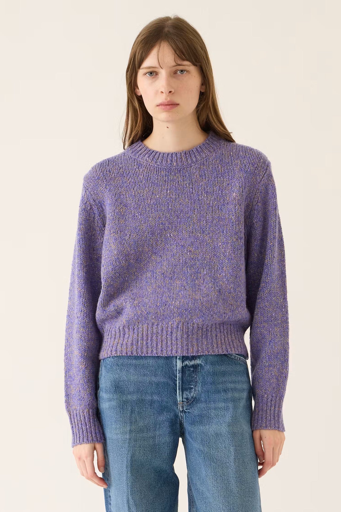 Talia Wool Alpaca Sweater | Lavender Confetti