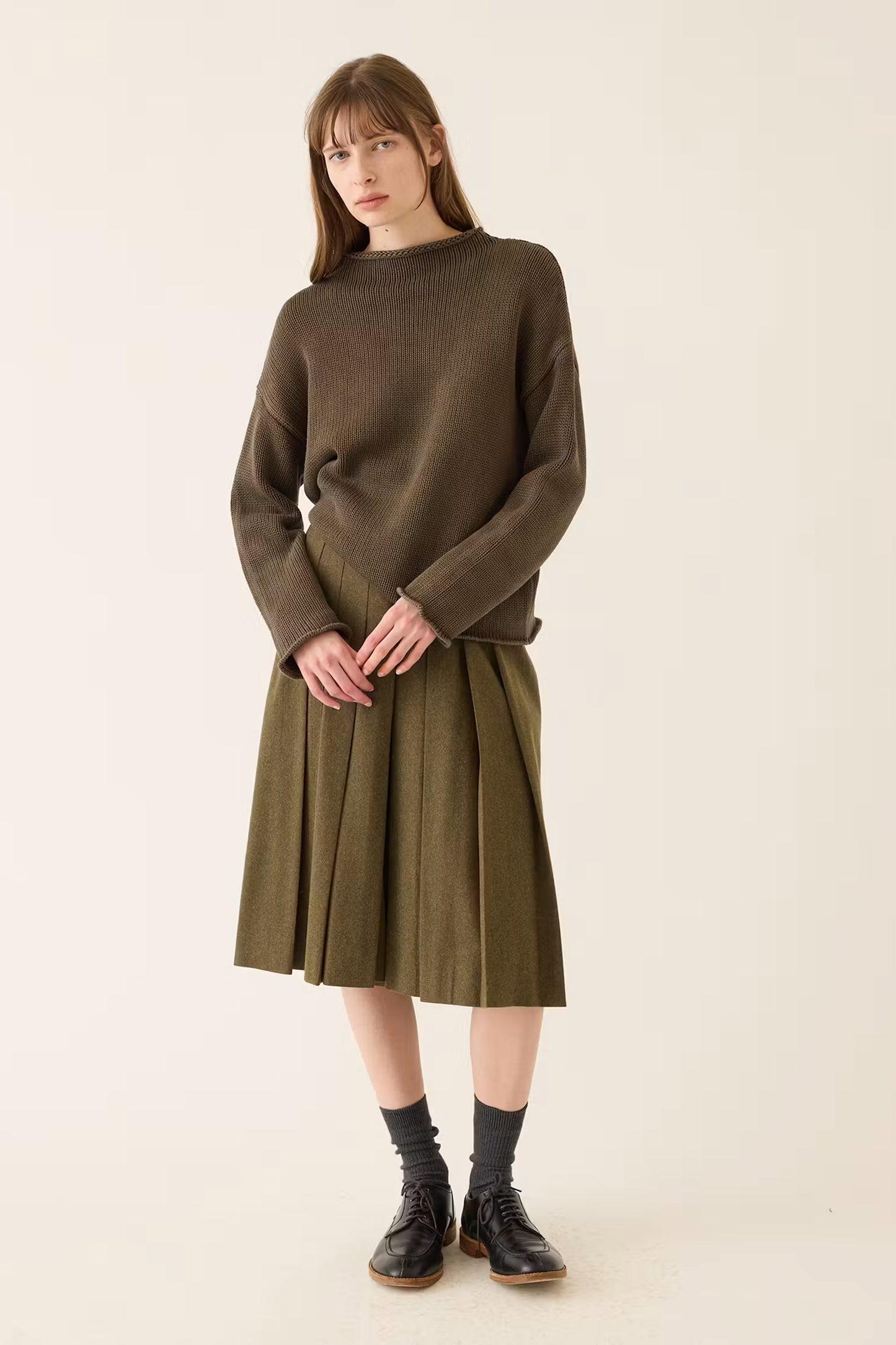 Lamis Washed Cotton Sweater | Caper