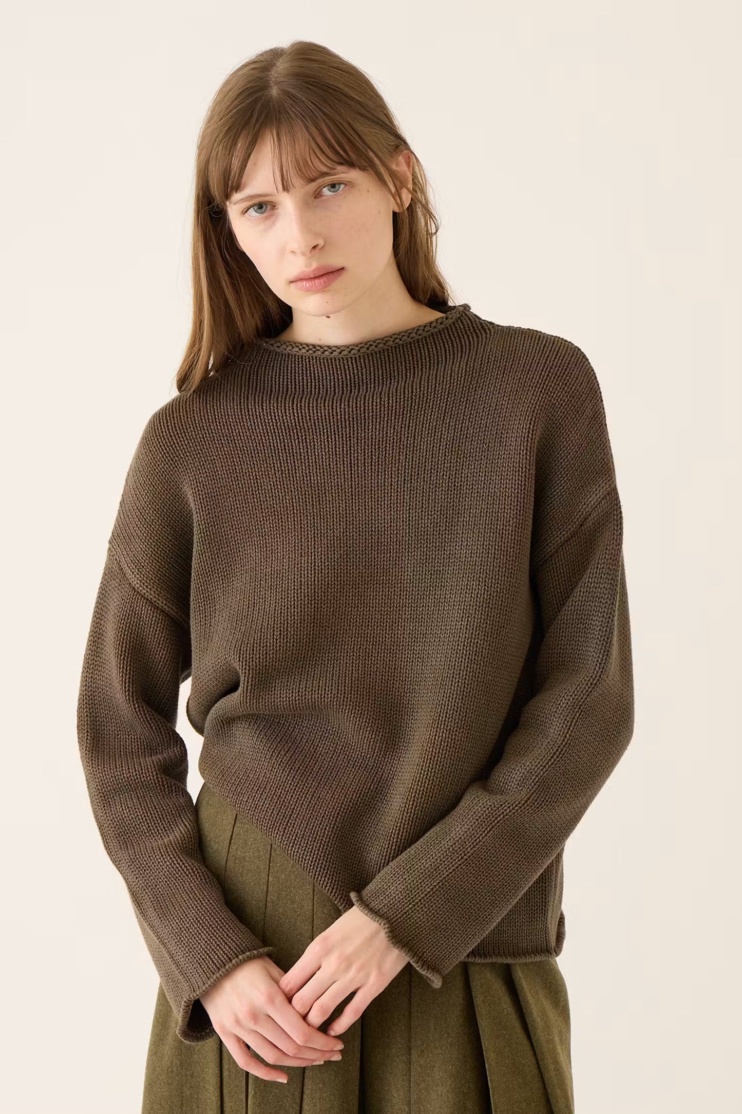 Lamis Washed Cotton Sweater | Caper