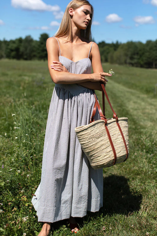 Cotton Day Dress | Newburyport Stripe