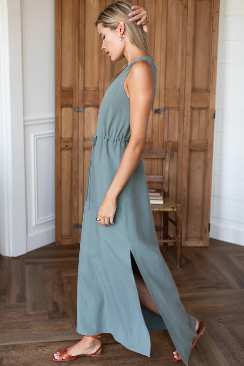 Grecian Keyhole Dress | Agave Linen