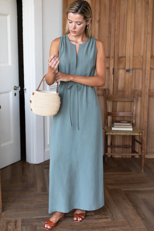 Grecian Keyhole Dress | Agave Linen