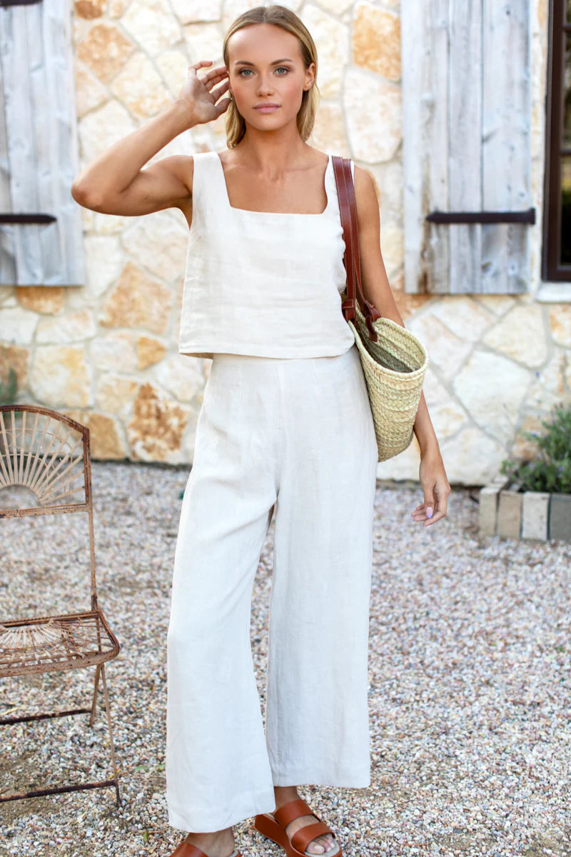 Roma Pant | Natural Linen