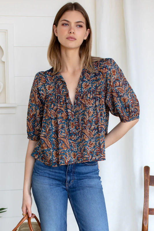 Puff Sleeve Isla Top | Tamara Organic