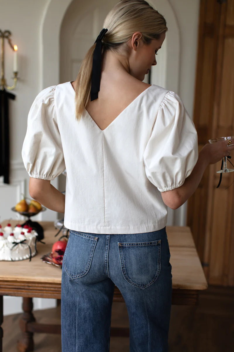 Viscose V Top | White Swan