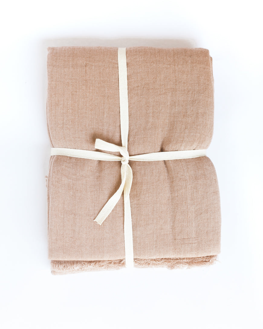 Stone Washed Throw Blanket | Belgian Linen