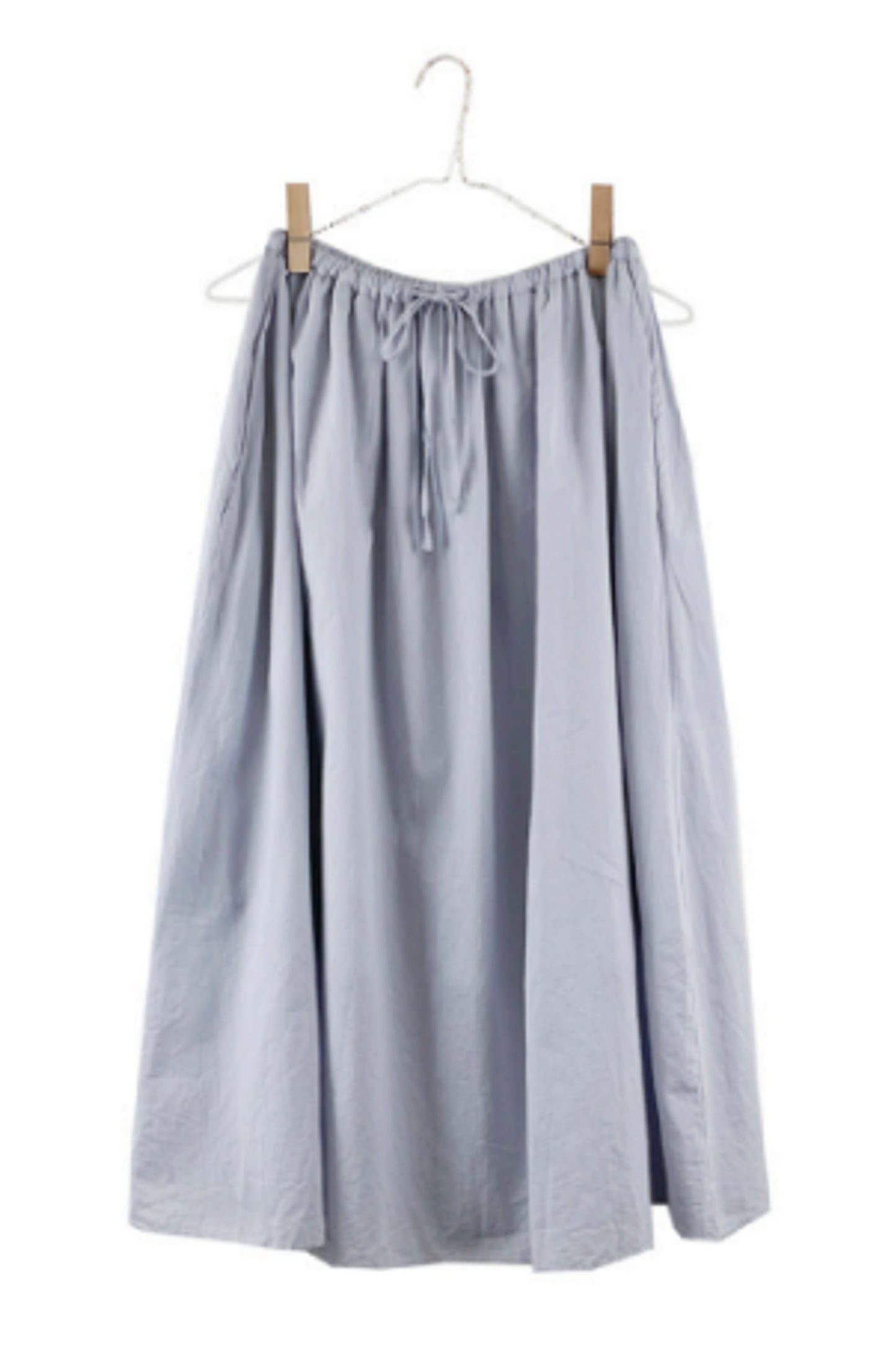 Everyday Washed Cotton Skirt | Heather Blue
