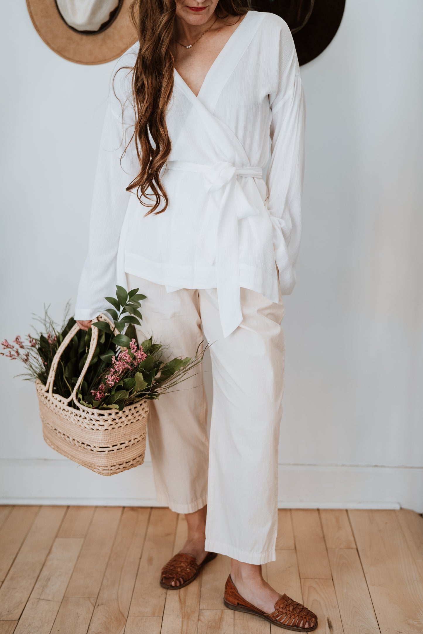 Cotton Poplin Crop Pant | Natural