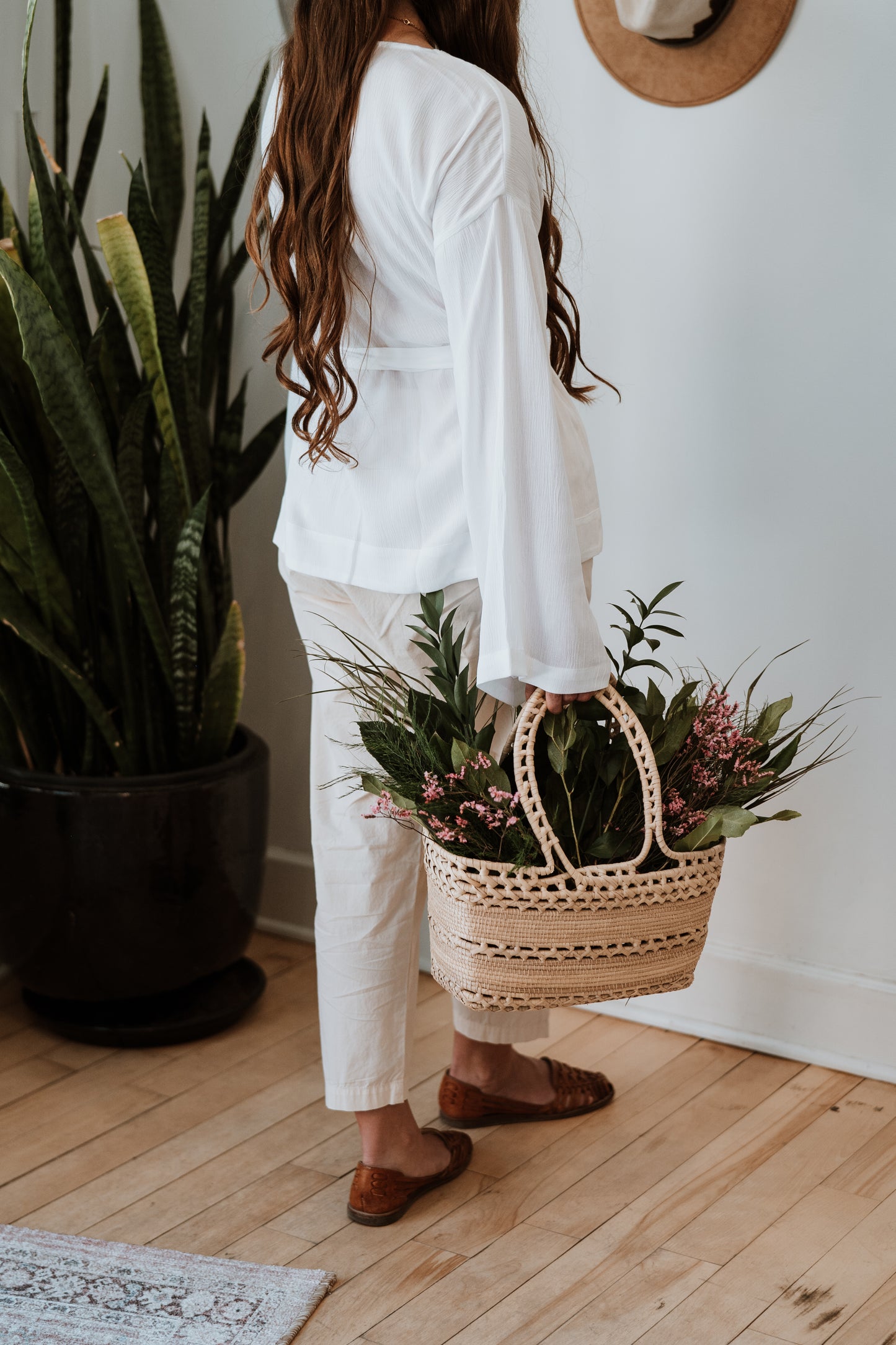 Cotton Poplin Crop Pant | Natural