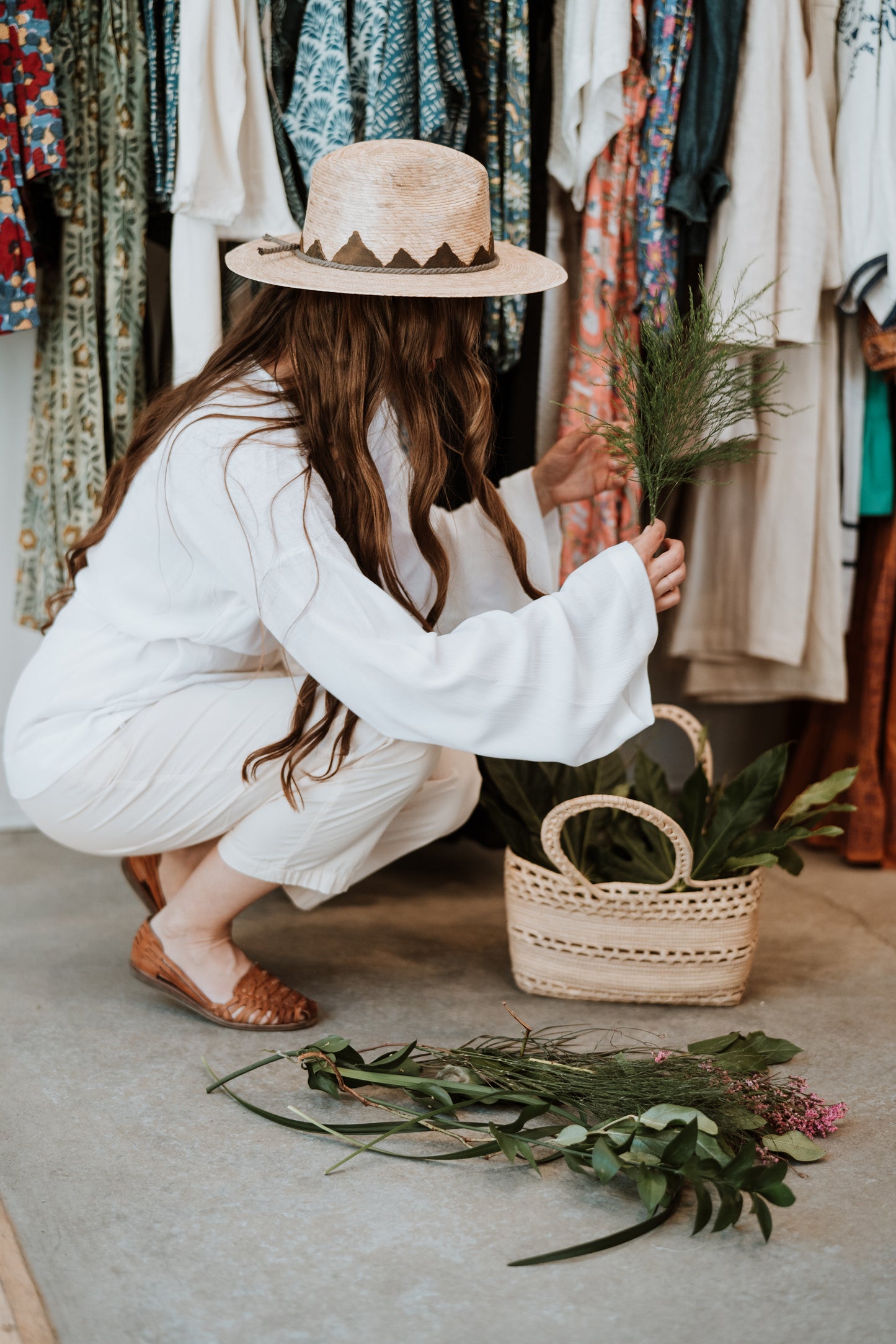 Cotton Poplin Crop Pant | Natural