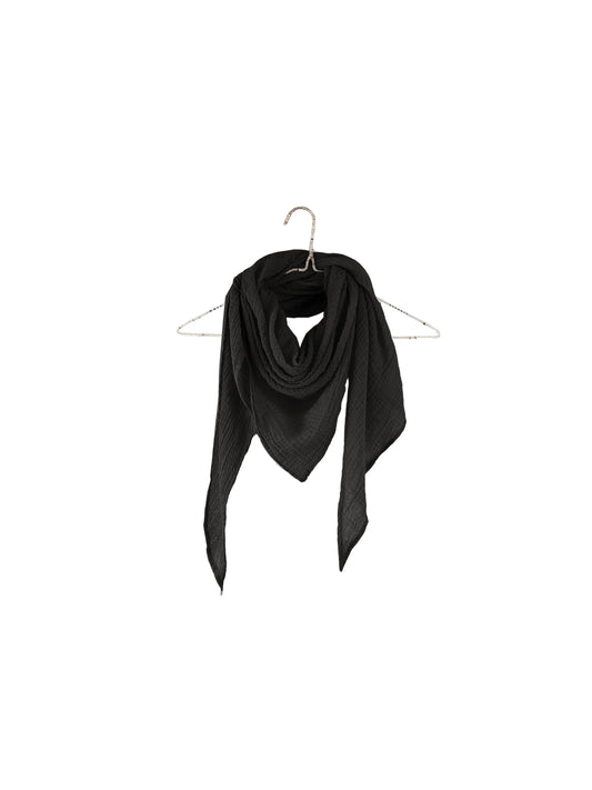 Triangle Gauze Scarf | True Black