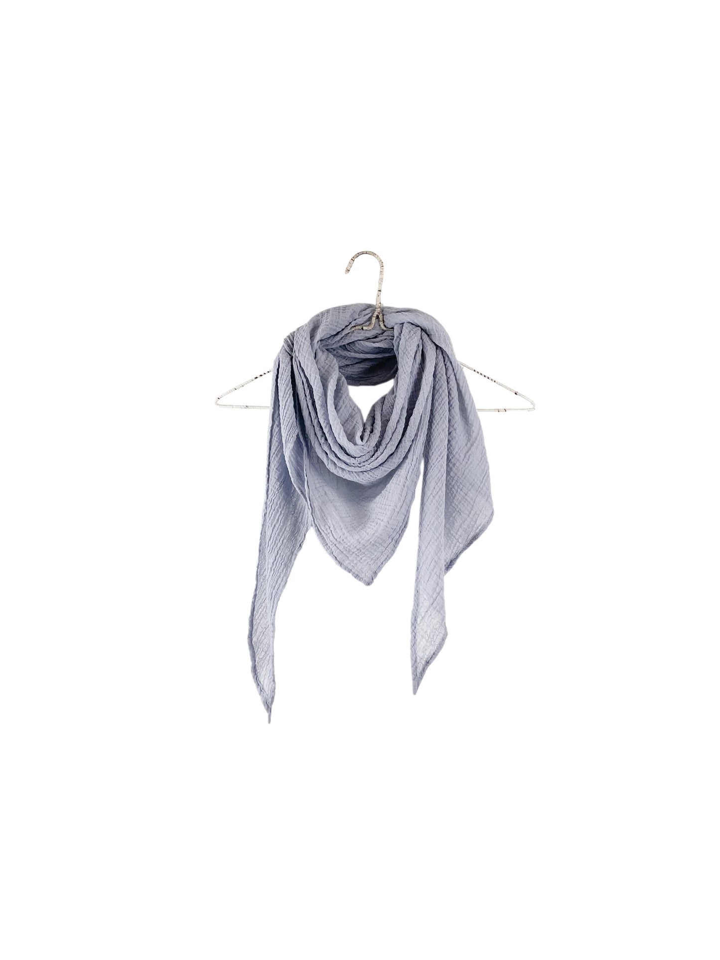 Triangle Gauze Scarf | Heather Blue