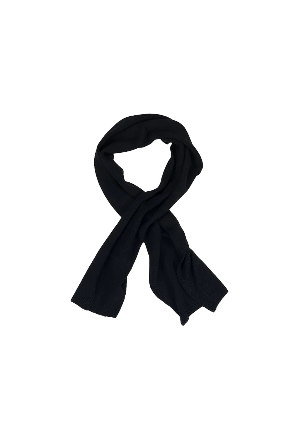 JUNGMAVEN Sustainable Hemp Accessories - Classic Knit Unisex Scarf - Hemp Merino Wool Eco-Blend - Black