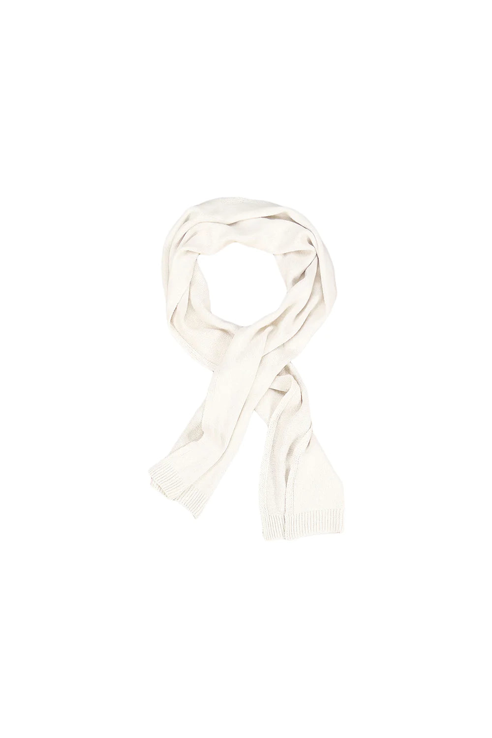 JUNGMAVEN Sustainable Hemp Accessories - Classic Knit Unisex Scarf - Hemp Merino Wool Eco-Blend - Natural White