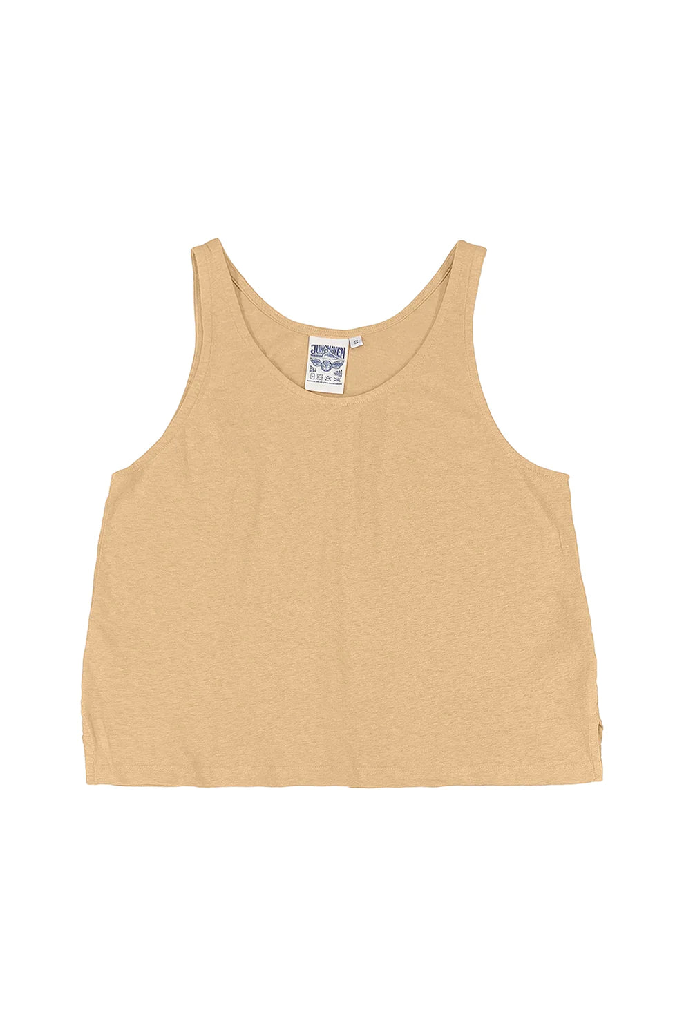 JUNGMAVEN_Made in USA Basics_Classic Cropped Tank Top_Oatmilk Hemp and Organic Cotton Fabric