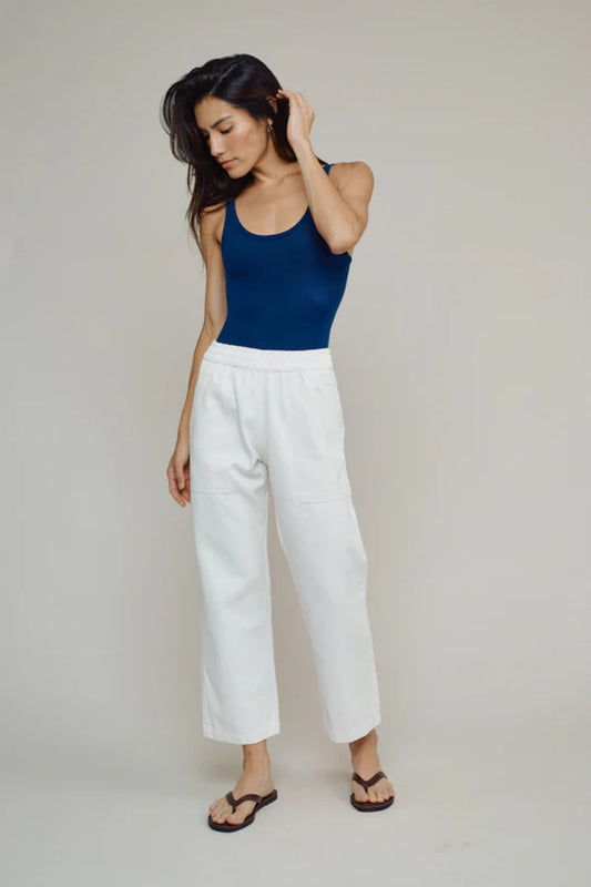 Ocean Pant | Washed White Organic