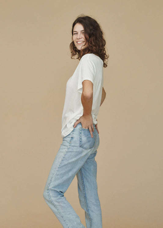 Ojai 3.6 Oz Tee | Washed White Organic