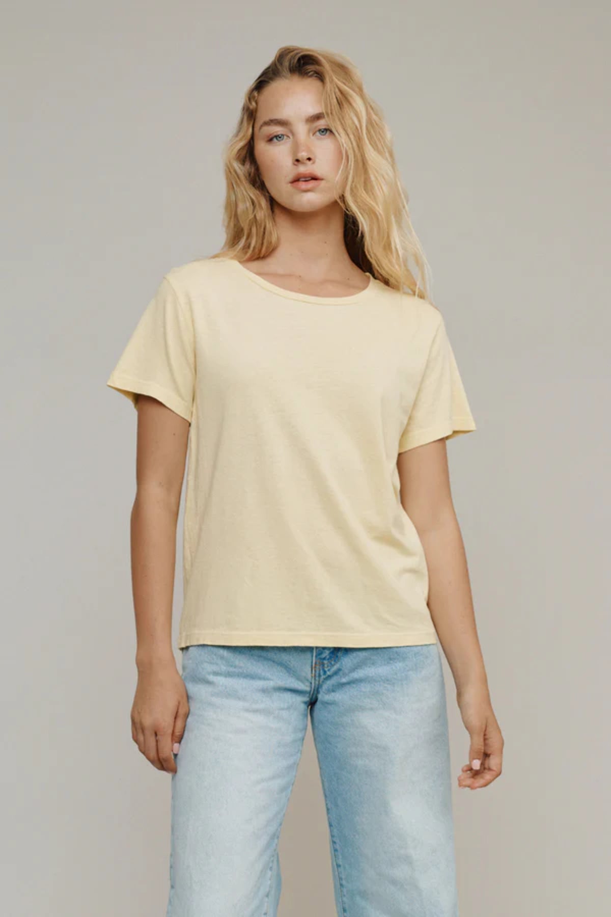 Ojai 3.6 Oz Tee | Sunbleached Yellow Organic