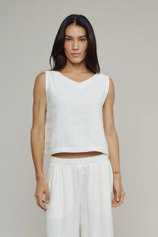 Teton Hemp Tank | Washed White Organic