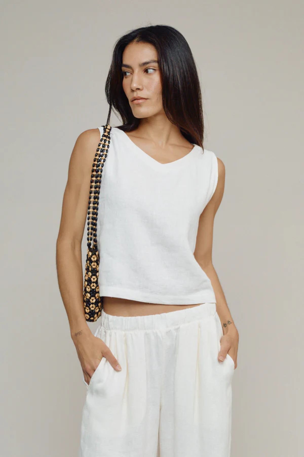 Teton Hemp Tank | Washed White Organic