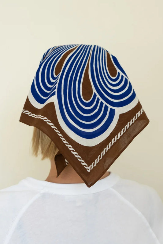 Cotton Spiral Bandana | Cocoa