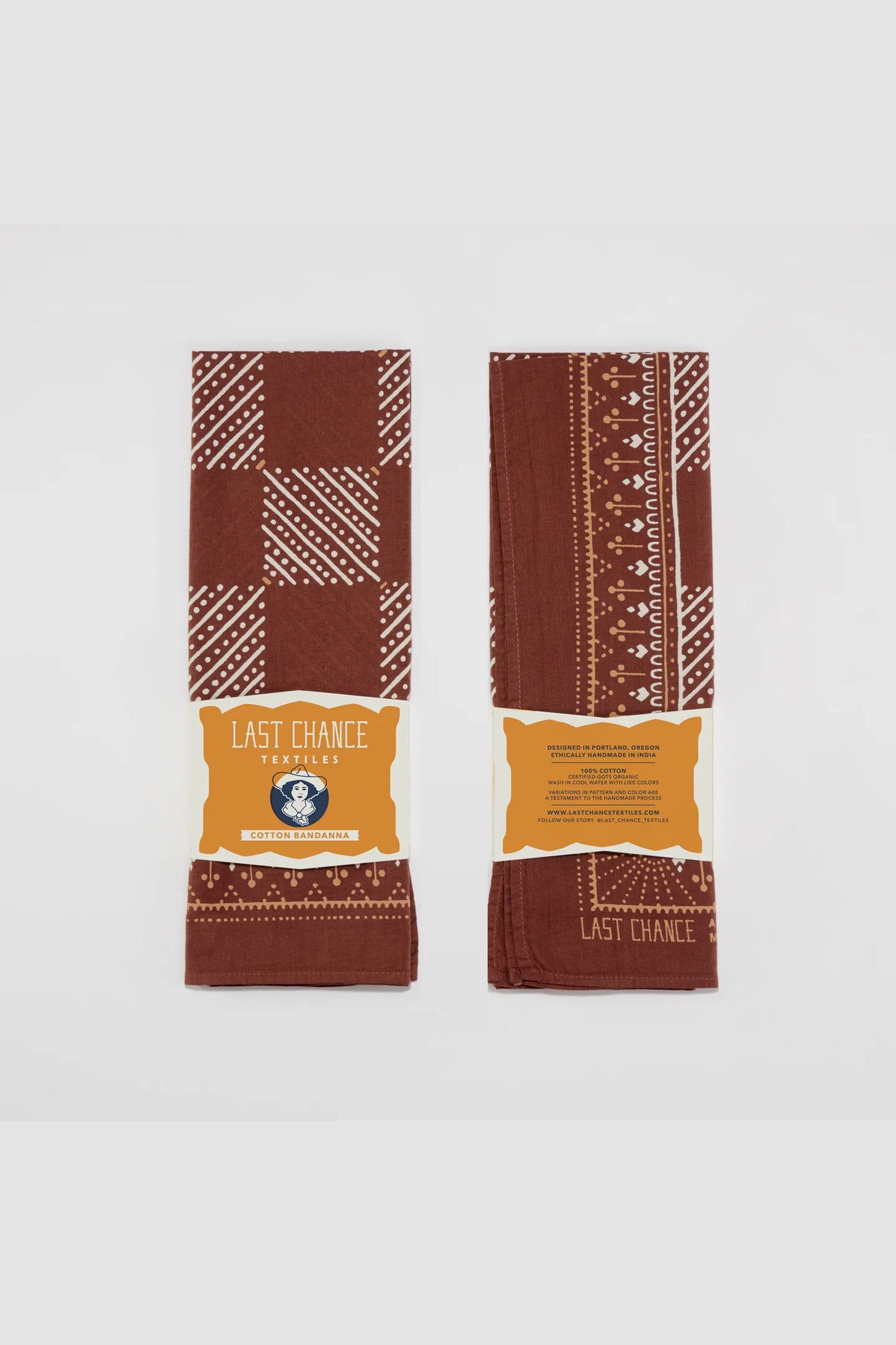 Cotton Checker Bandana | Cocoa