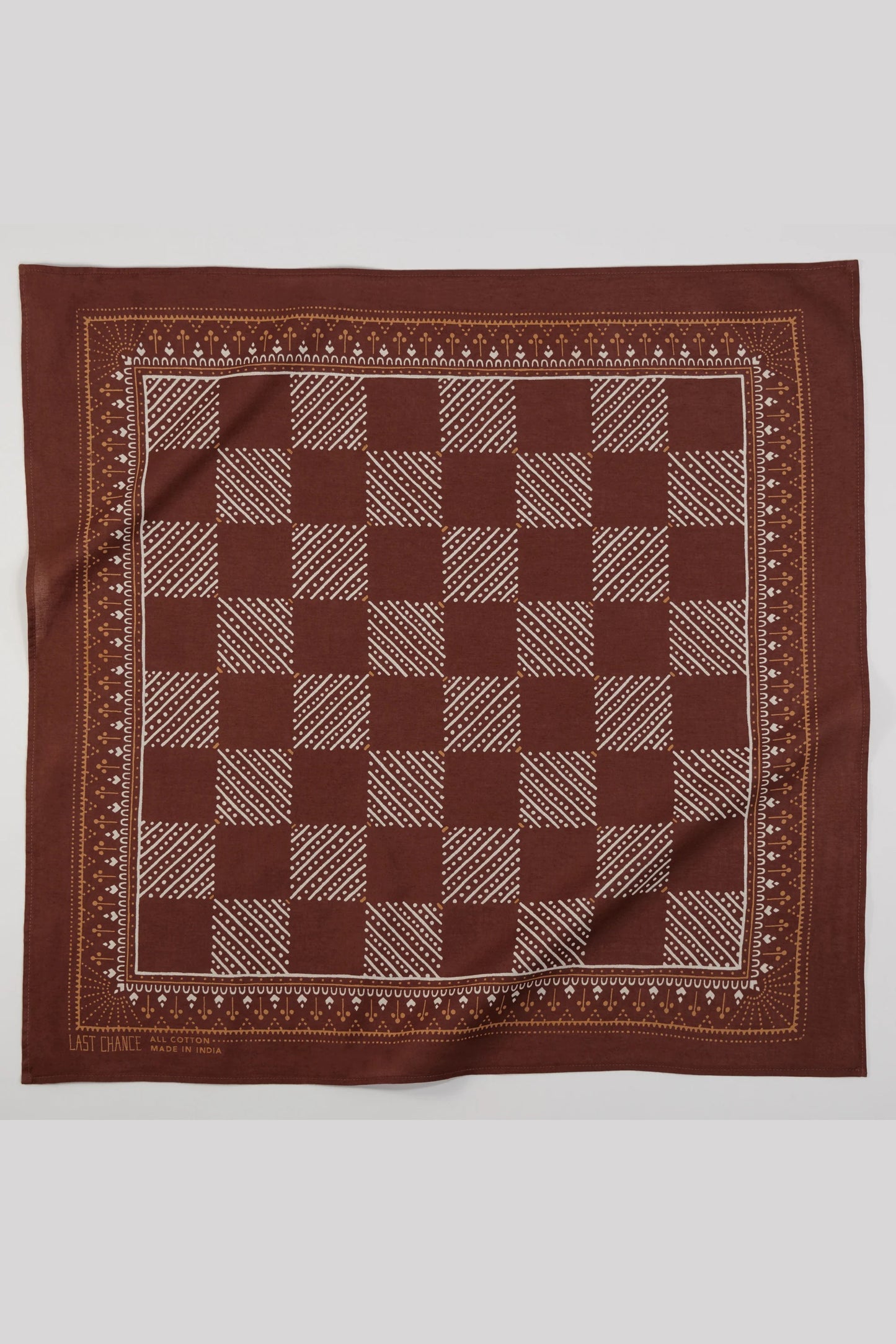 Cotton Checker Bandana | Cocoa