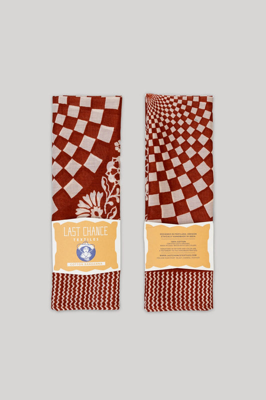 Cotton Sundial Bandana | Chili Red