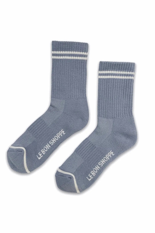 Boyfriend Socks | Blue Grey