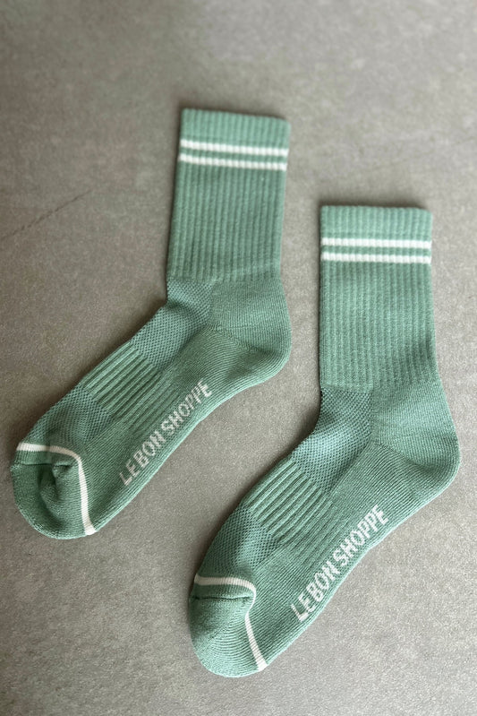 Boyfriend Socks | Meadow Green