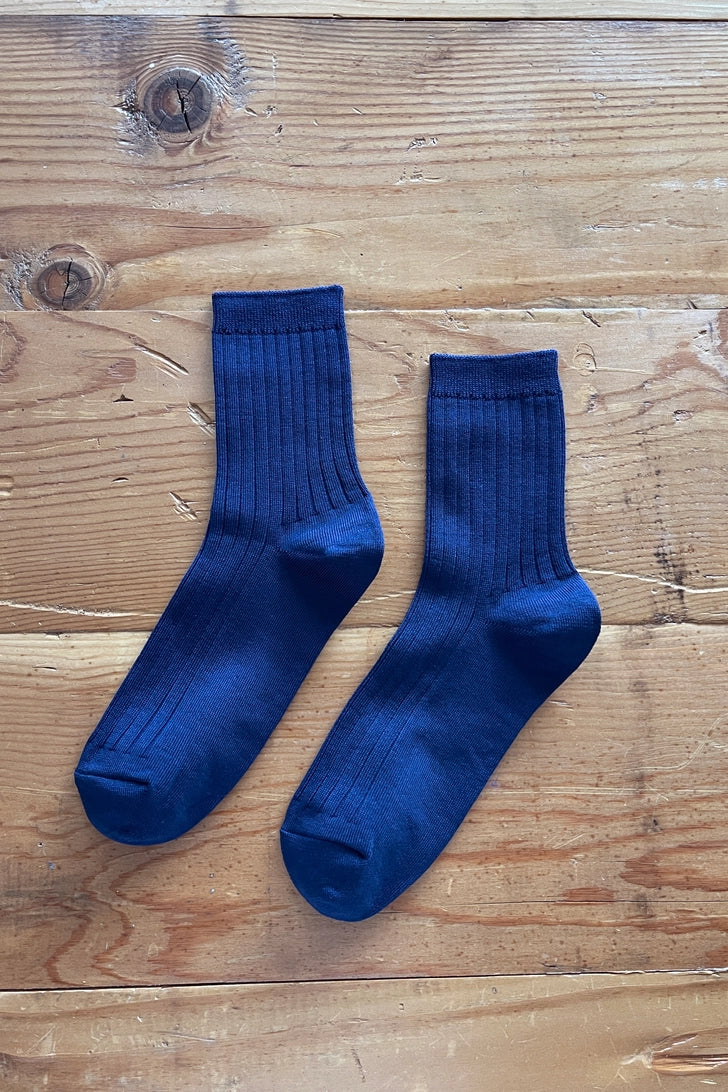 Her Cotton Socks | Midnight Blue