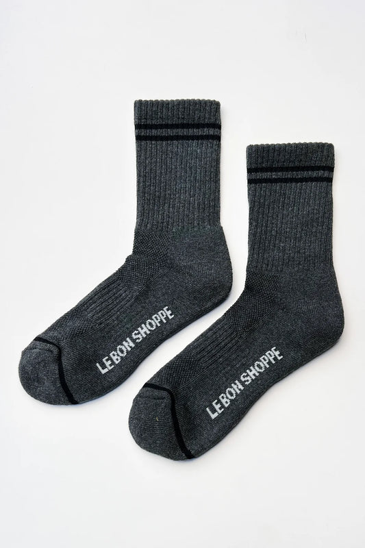 Boyfriend Socks | Charcoal