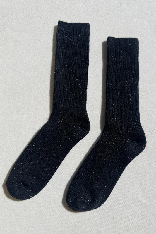 Snow Socks | Black Wool