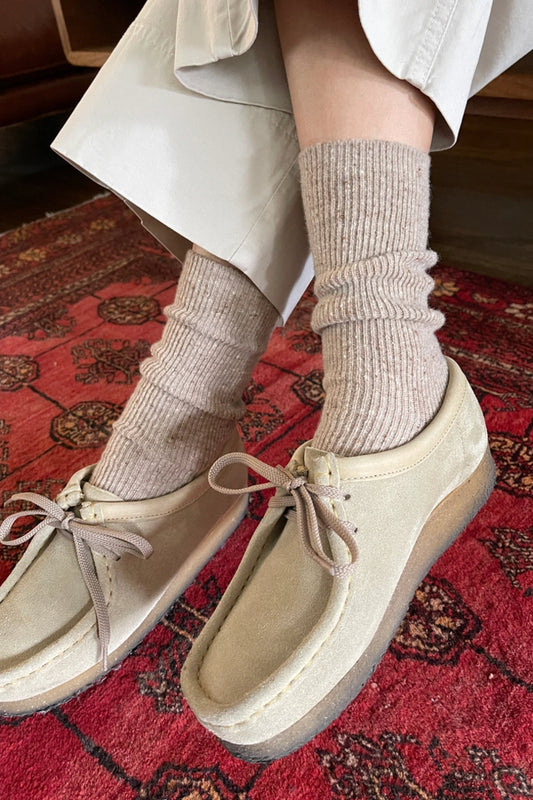 Snow Socks | Tan Wool