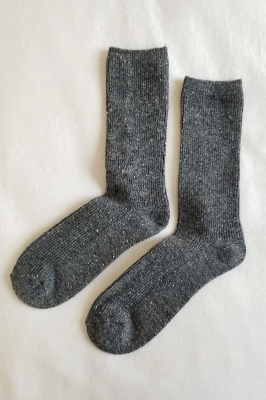 Wool Snow Socks | Charcoal