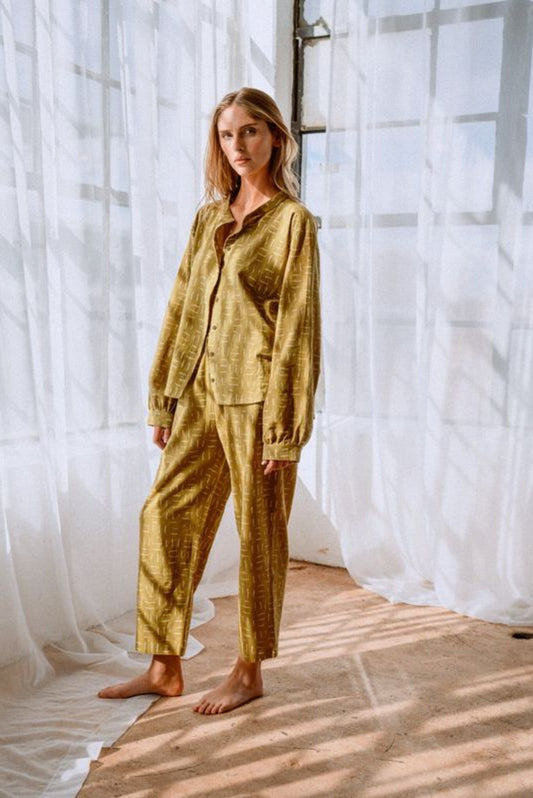 Twiggy Lounge Pant | Olive Cotton