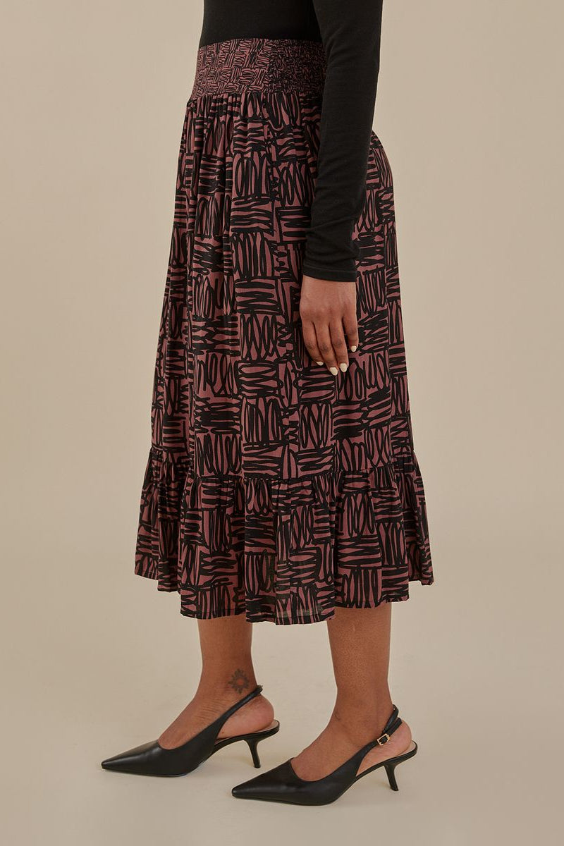 Mila Midi Skirt | Mocha Scribbles
