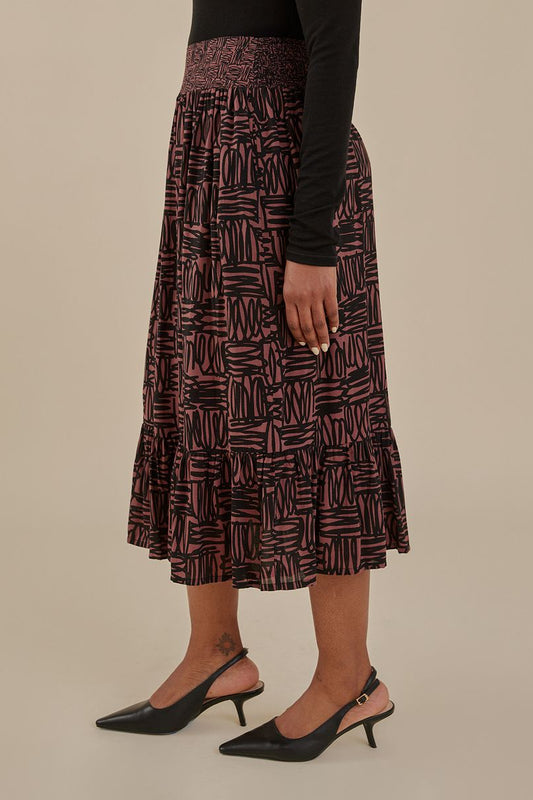 Mila Midi Skirt | Mocha Scribbles