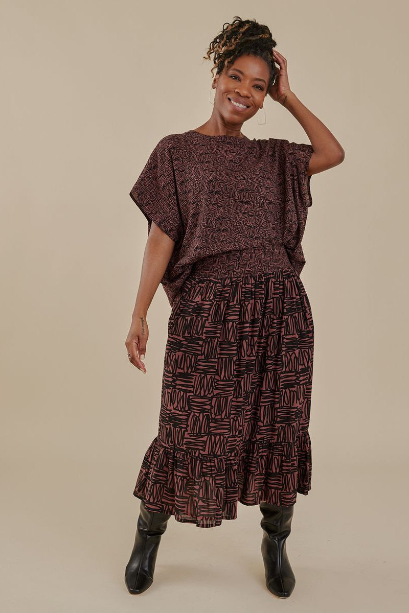 Mila Midi Skirt | Mocha Scribbles