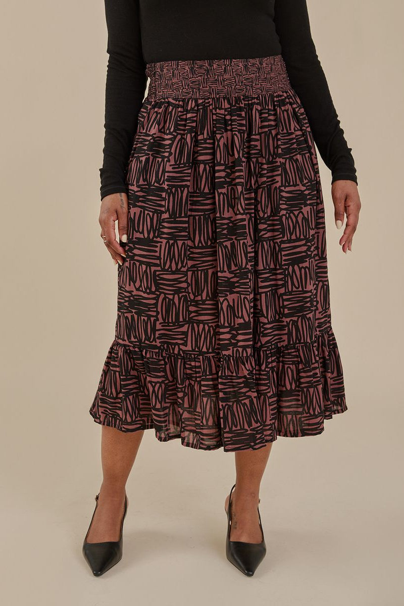 Mila Midi Skirt | Mocha Scribbles